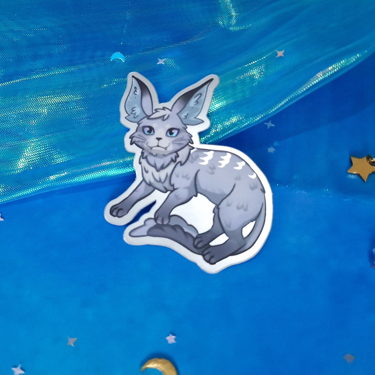 Cat | Cute | Palcat | Game themed | Sandy | Snowy | Island | Nocturnal | Holographic | Scrapbooking | Magical | ellyonart | Sticker