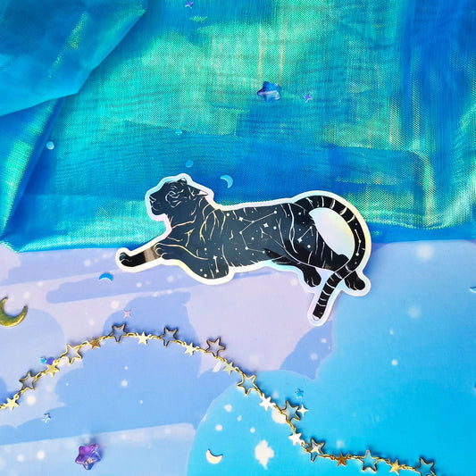Tiger | Chinese Year | Holographic | Star | Celestial | Universe | Galaxy | Zodiac | Sticker