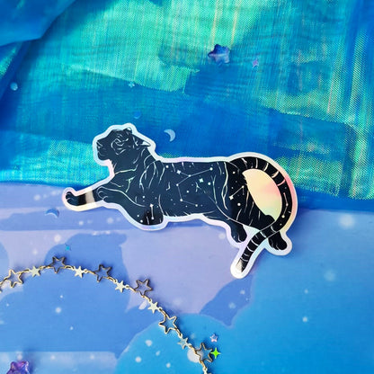 Tiger | Chinese Year | Holographic | Star | Celestial | Universe | Galaxy | Zodiac | Sticker