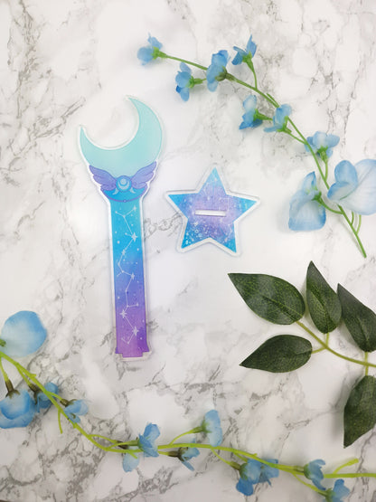 Kawaii Washi Stand | Desk Accessory | Magical Wand | Star | Washi Tape Holder | Constellation | Cute Desk Accessory | Moon | ellyonart