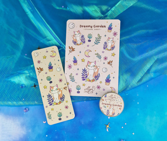 Dreamy Garden | Bundle | Cats | Stickers | Scrapbooking | Bookmark | Washi Tape | Cosy | Garden | Kawaii | Sticker Sheet | ellyonart