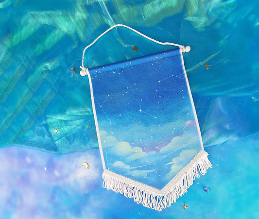 Banner | Flag | ellyonart | Enamel Pin | Lapel Pin | Pin Badge | Collection | Display | Banner | Pastel | Sky | Galaxy | Clouds |Gift