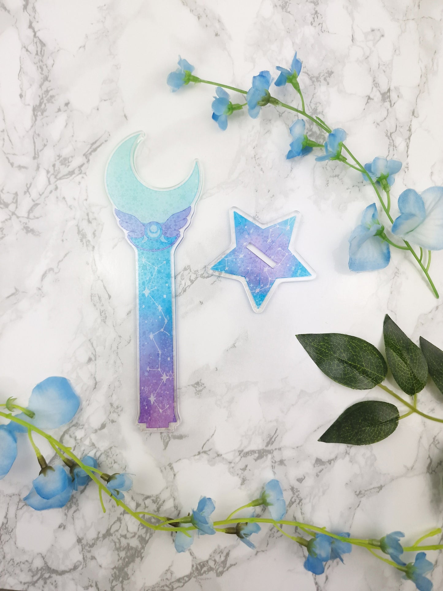 Kawaii Washi Stand | Desk Accessory | Magical Wand | Star | Washi Tape Holder | Constellation | Cute Desk Accessory | Moon | ellyonart