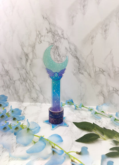 Kawaii Washi Stand | Desk Accessory | Magical Wand | Star | Washi Tape Holder | Constellation | Cute Desk Accessory | Moon | ellyonart