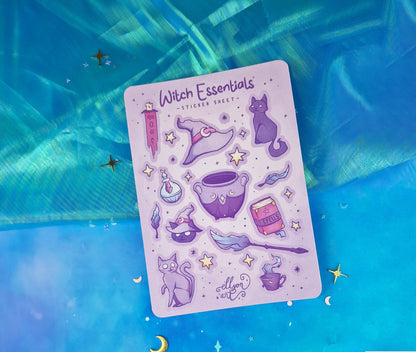 Witch Essentials | Bundle | Witchcraft | Stickers | Scrapbooking | Memo Pad | Planner Pad | Cosy | Magical | Sticker Sheet | ellyonart