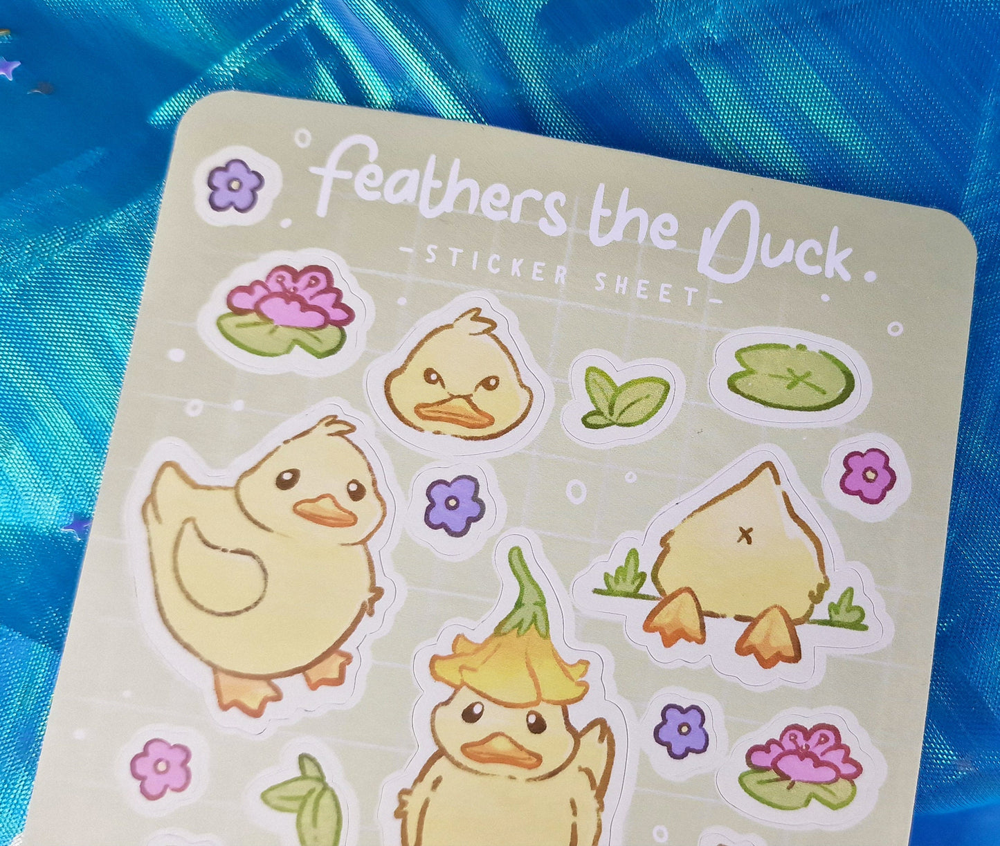 Feathers the Duck | Duckies  | Stickers | Scrapbooking | Labels | Planning | Decorating | Plants | Spring | Sticker Sheet | ellyonart