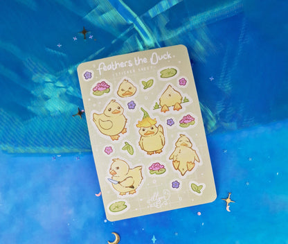 Feathers the Duck | Duckies  | Stickers | Scrapbooking | Labels | Planning | Decorating | Plants | Spring | Sticker Sheet | ellyonart