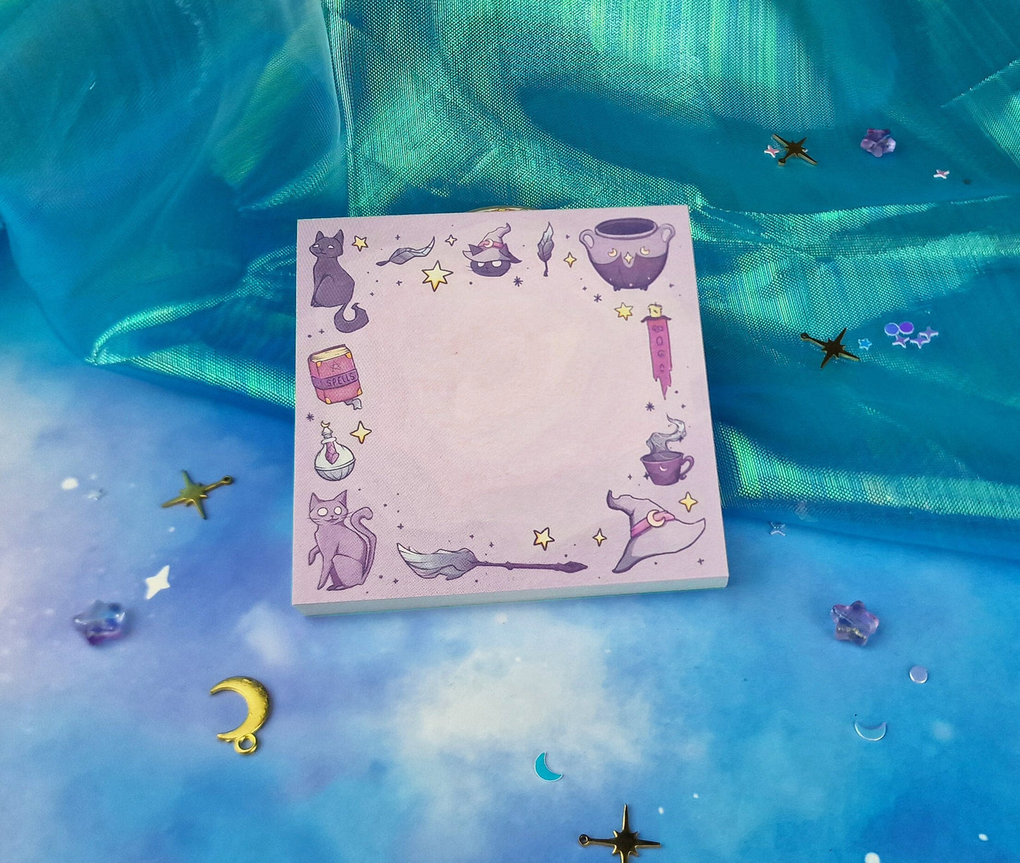 Witch Essentials | Witchcraft | Memo Pad | Scrapbooking | Journaling | Planning | Decorating | Starry | Planner Pad | ellyonart
