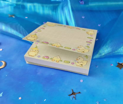 Feathers the Duck | Duckies | Memo Pad | Scrapbooking | Journaling | Planning | Decorating | Flowers | Planner Pad | ellyonart