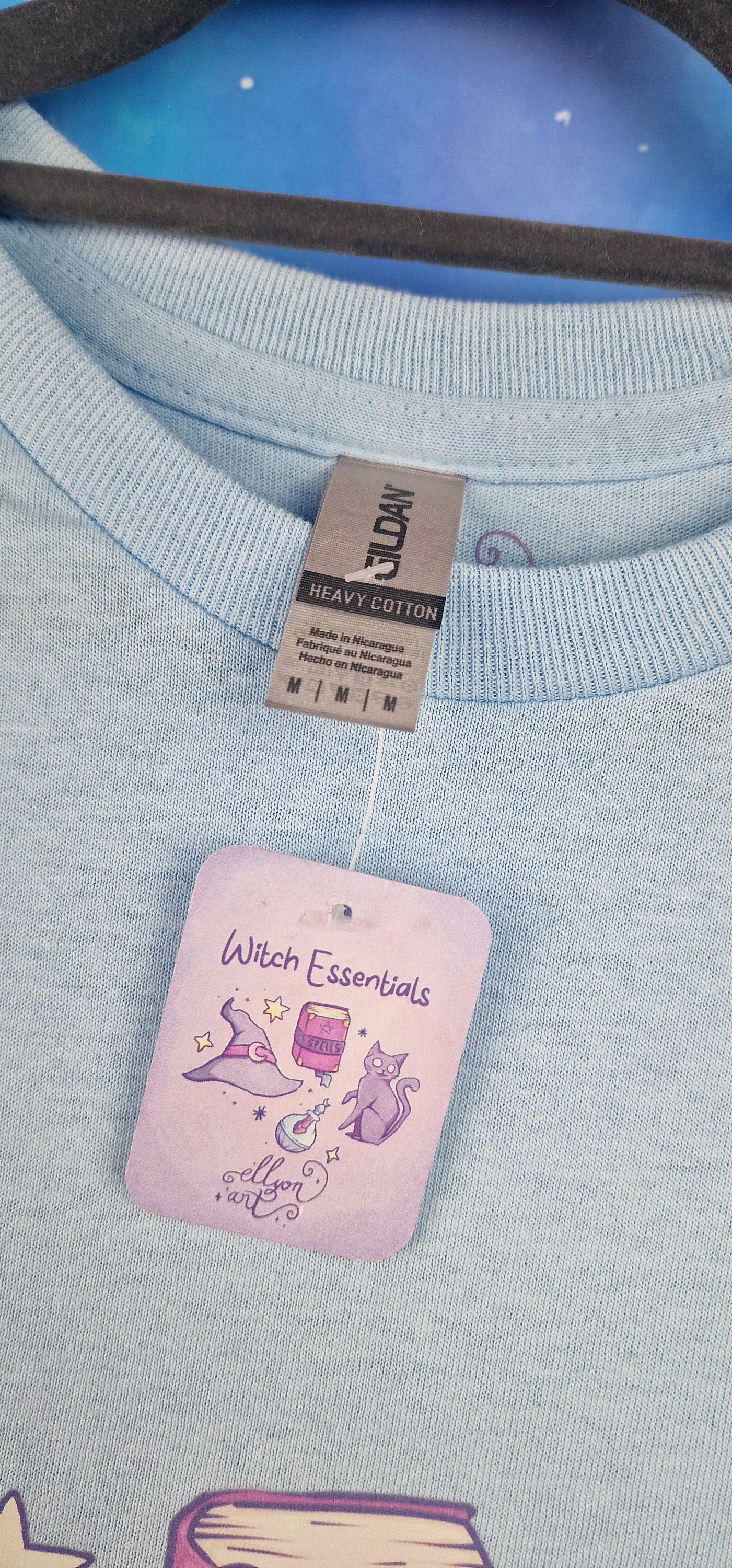 Witch Essentials | T-Shirt | Kawaii | Clothing  | Aesthetic | Collection | Witchcraft | Cute Pastel Blue | Modern | Trending | ellyonart