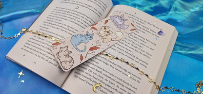 Autumn Kitties Bookmark | Cute Orange Kitten | Reading Gift | Seasonal Fall Bookmark | Round & Classic Corners