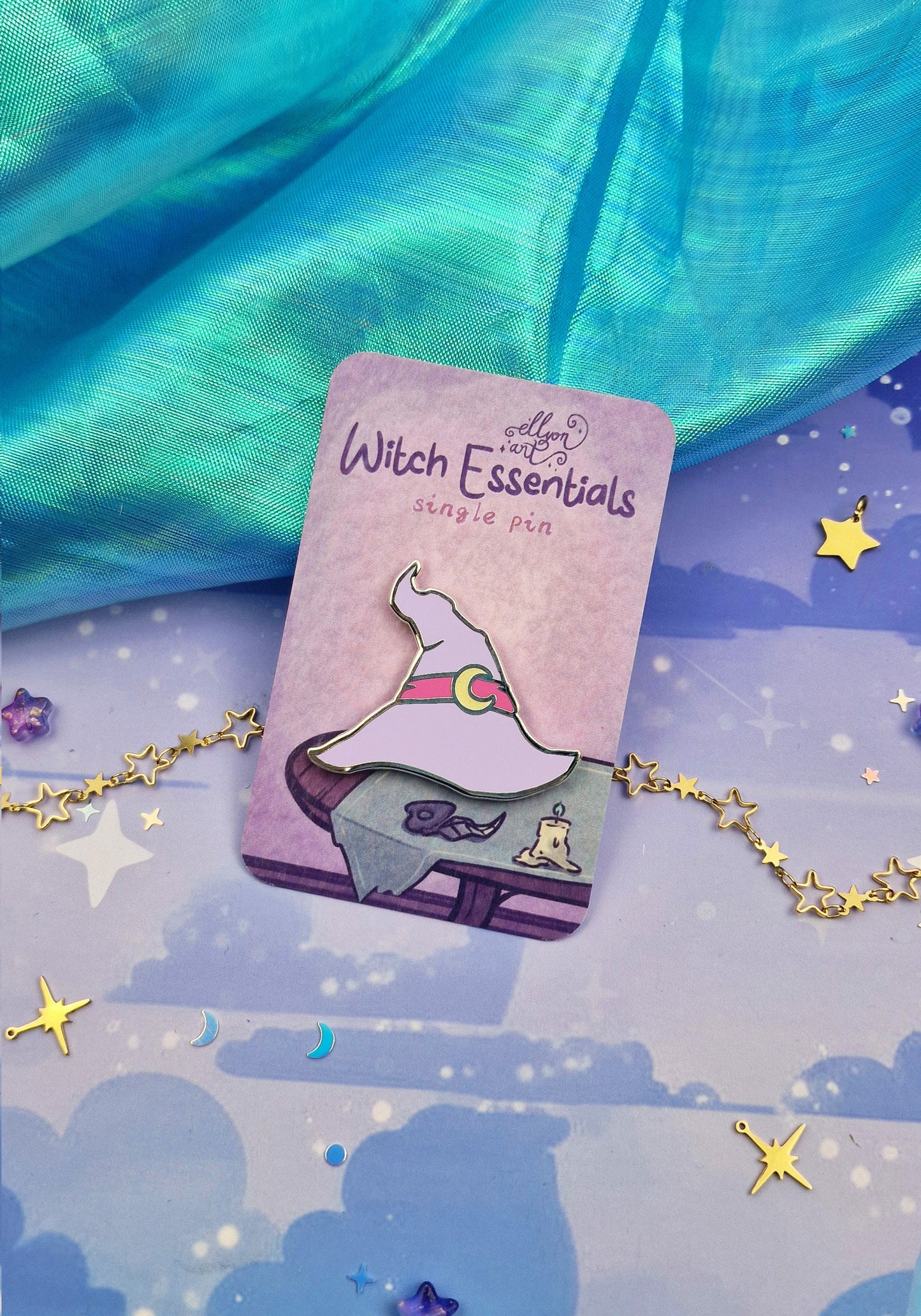 Witch Hat | Witch Essentials | series | collection | Witchcraft | ellyonart | Enamel Pin | Lapel Pin | Pin Badge | Fantasy | Gift
