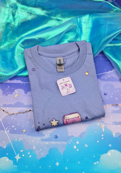 Witch Essentials | T-Shirt | Kawaii | Clothing  | Aesthetic | Collection | Witchcraft | Cute Pastel Blue | Modern | Trending | ellyonart
