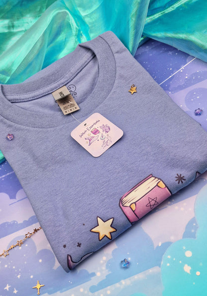 Witch Essentials | T-Shirt | Kawaii | Clothing  | Aesthetic | Collection | Witchcraft | Cute Pastel Blue | Modern | Trending | ellyonart