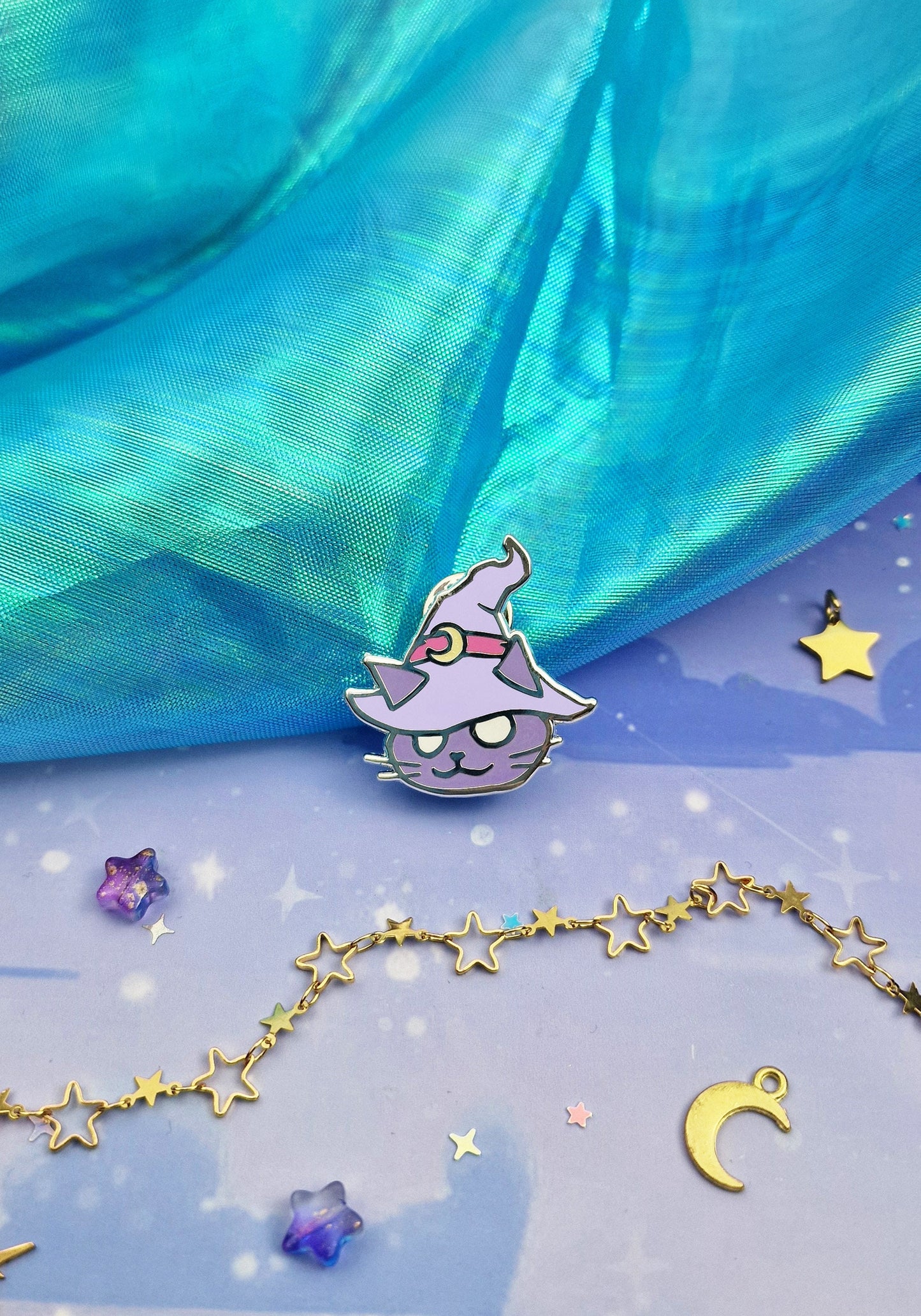 Witch | Witch Essentials | Spell Book | Withc Hat | Cat | Witchcraft | ellyonart | Enamel Pin | Lapel Pin | Pin Badge | Fantasy | Gift