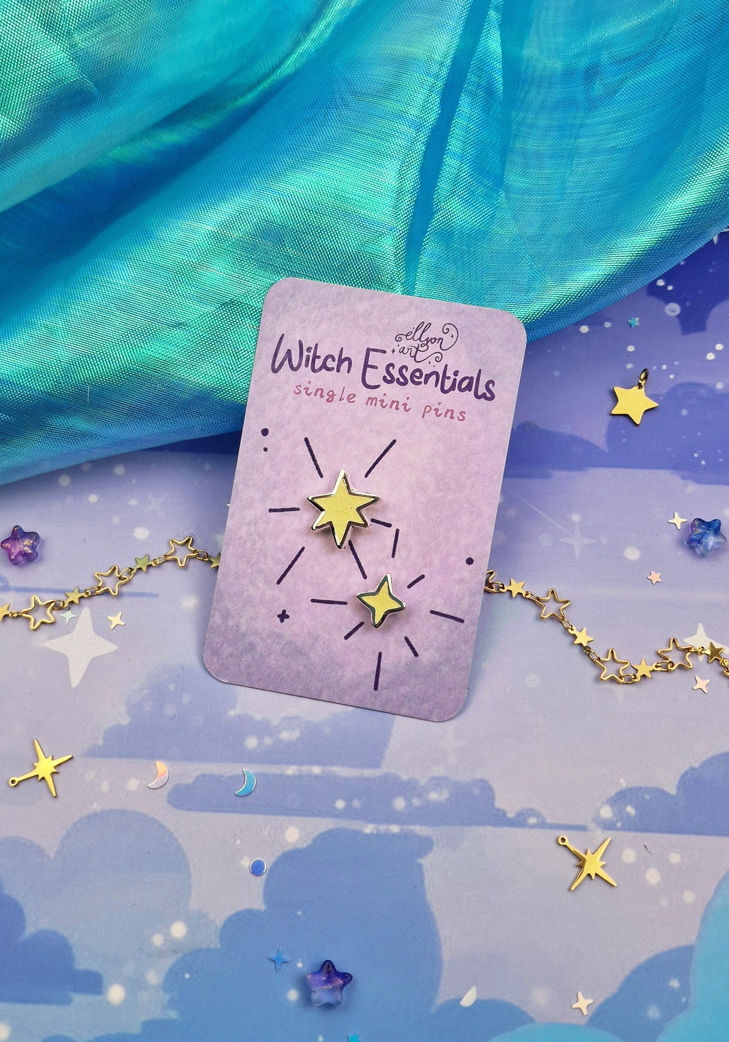 Witch Mini Stars | Witch Essentials | series | collection | Witchcraft | ellyonart | Enamel Pin | Lapel Pin | Pin Badge | Fantasy | Gift