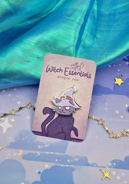 Witch Cat | Witch Essentials | series | collection | Witchcraft | ellyonart | Enamel Pin | Lapel Pin | Pin Badge | Fantasy | Gift