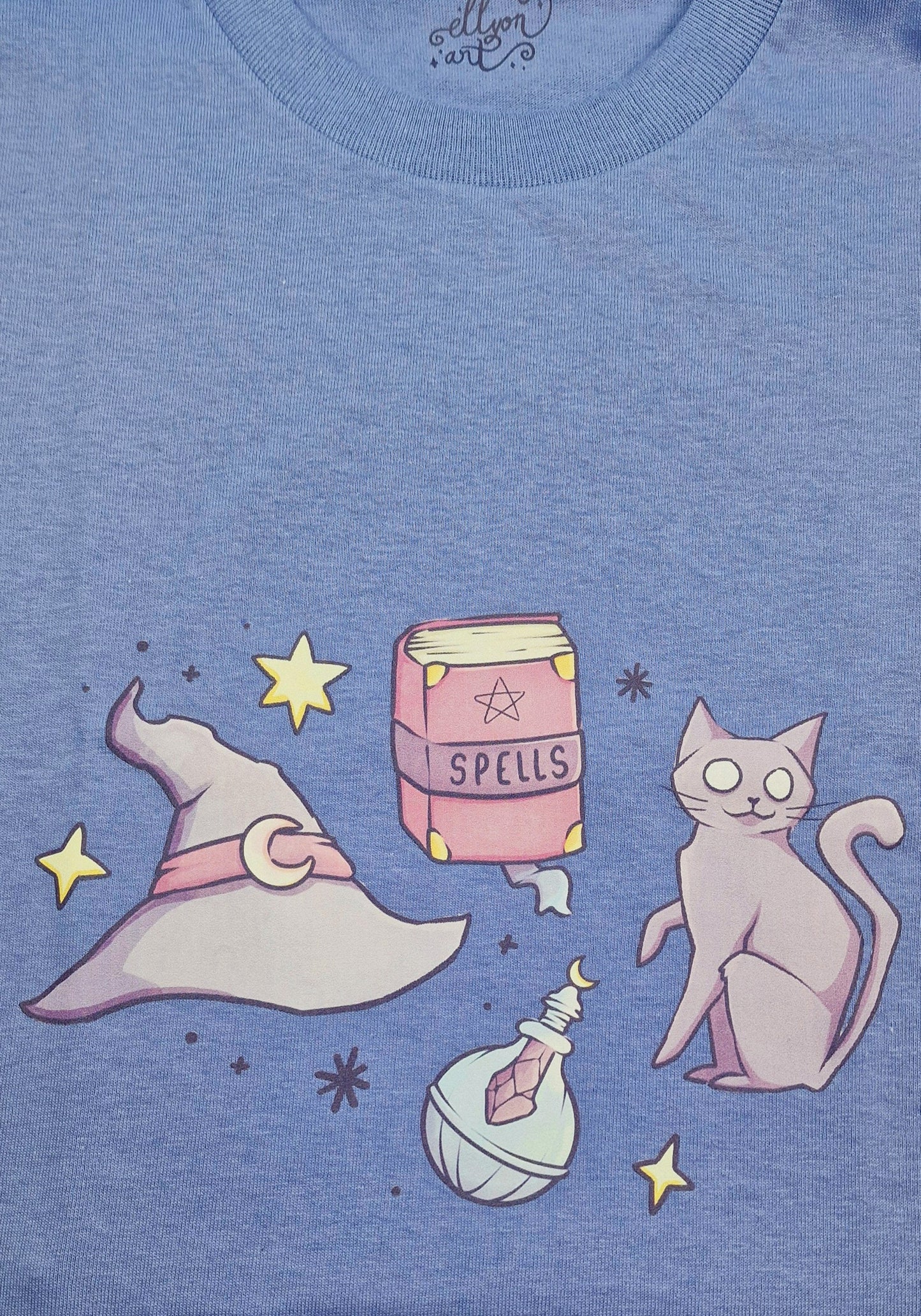Witch Essentials | T-Shirt | Kawaii | Clothing  | Aesthetic | Collection | Witchcraft | Cute Pastel Blue | Modern | Trending | ellyonart