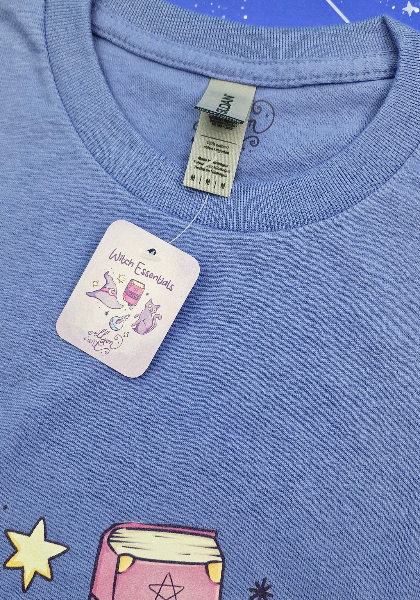 Witch Essentials | T-Shirt | Kawaii | Clothing  | Aesthetic | Collection | Witchcraft | Cute Pastel Blue | Modern | Trending | ellyonart