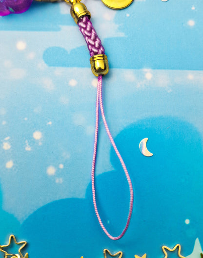 Paw | Cute | Purple | Cat | Keychain | Kawaii | ellyonart | Accessory | Resin | Glitter | Keyring | Lollipop | Gift