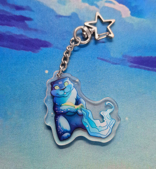 Aquarius | Cute | Kawaii | Glossy | Star | Celestial | Universe | Galaxy | Zodiac | Acrylic | Keychain | Gift | Accessories