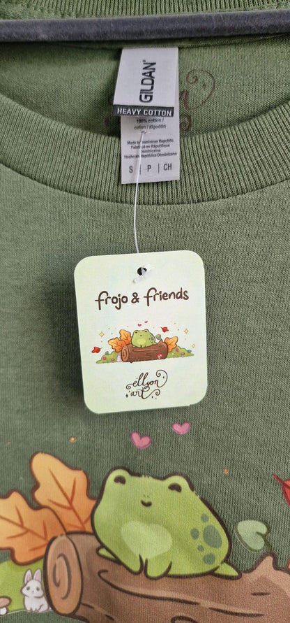 Frojo and Friends | T-Shirt | Kawaii | Clothing  | Frog | Collection | Fall | Autumn | Halloween | Froggie | Bunny | Season | ellyonart