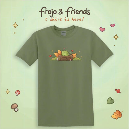 Frojo and Friends | T-Shirt | Kawaii | Clothing  | Frog | Collection | Fall | Autumn | Halloween | Froggie | Bunny | Season | ellyonart