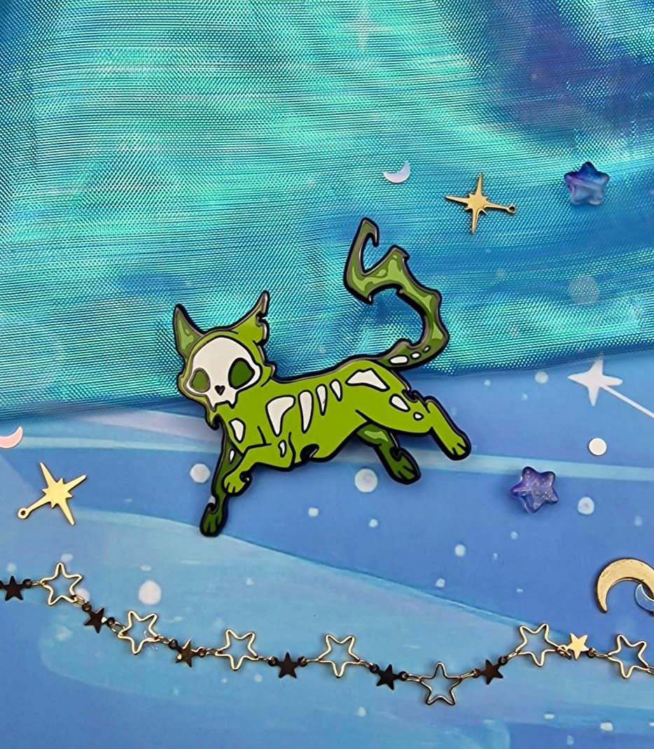 Phantasmal | Collection | Spirits of the Dead | Cat | Candle | Skull | Halloween | ellyonart | Enamel Pin | Pin Badge | Spooky | Gift