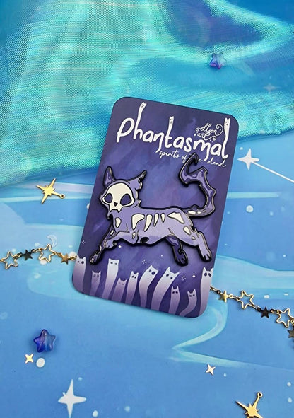 Phantasmal | Collection | Spirits of the Dead | Cat | Candle | Skull | Halloween | ellyonart | Enamel Pin | Pin Badge | Spooky | Gift
