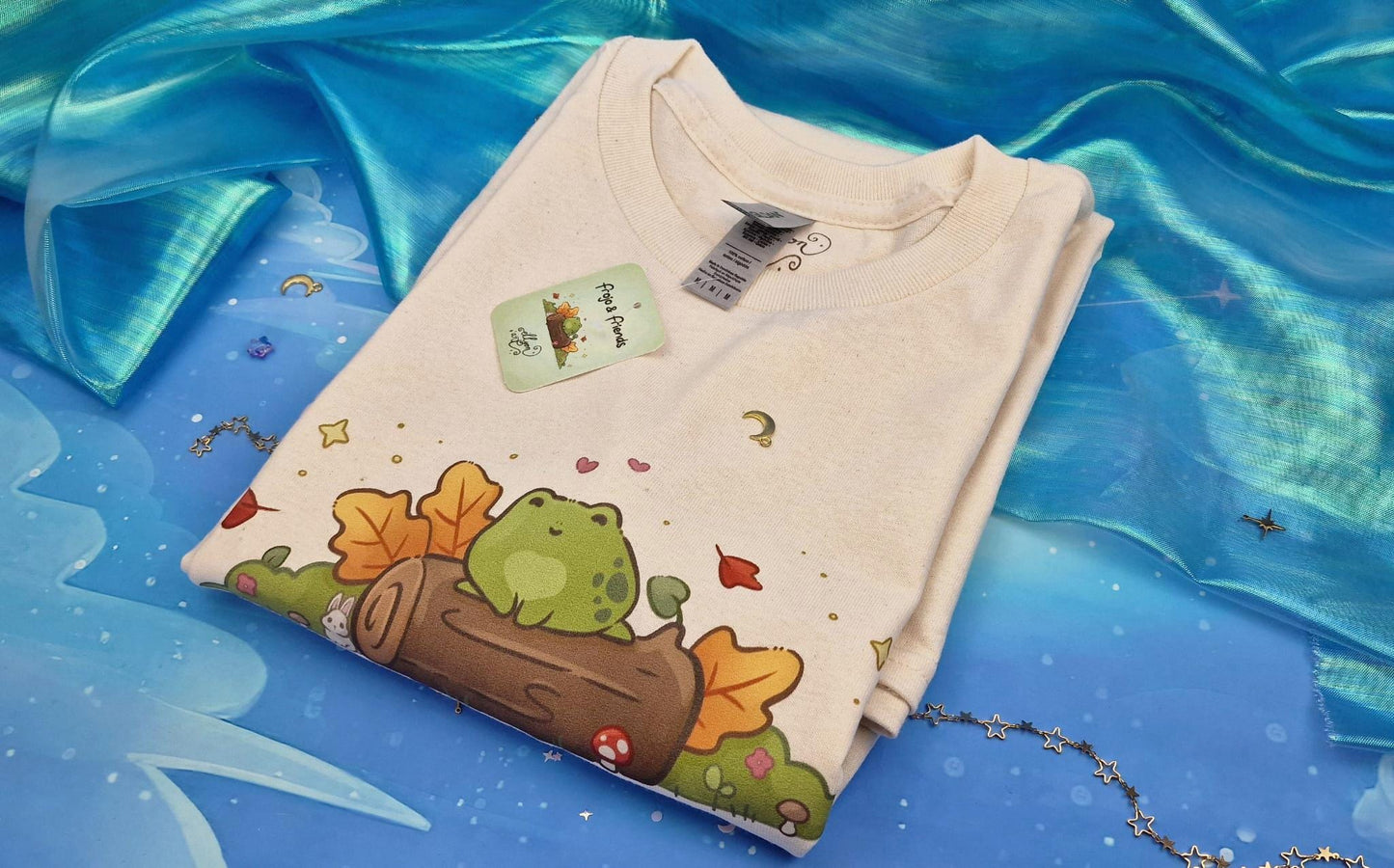 Frojo and Friends | T-Shirt | Kawaii | Clothing  | Frog | Collection | Fall | Autumn | Halloween | Froggie | Bunny | Season | ellyonart