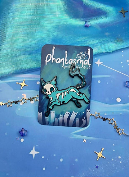 Phantasmal | Collection | Spirits of the Dead | Cat | Candle | Skull | Halloween | ellyonart | Enamel Pin | Pin Badge | Spooky | Gift