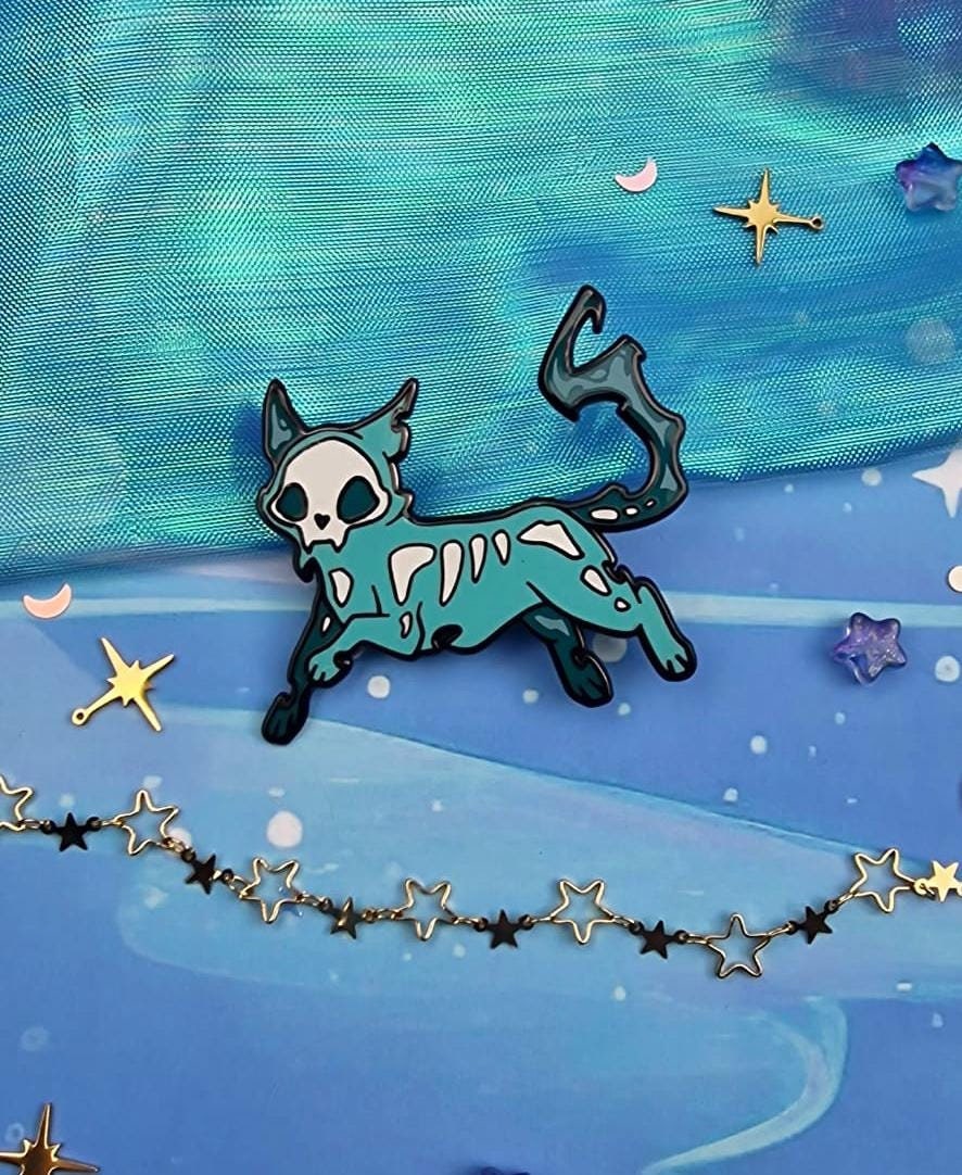 Phantasmal | Collection | Spirits of the Dead | Cat | Candle | Skull | Halloween | ellyonart | Enamel Pin | Pin Badge | Spooky | Gift