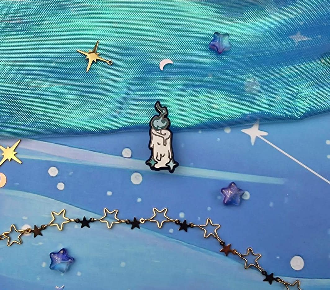 Phantasmal | Collection | Spirits of the Dead | Cat | Candle | Skull | Halloween | ellyonart | Enamel Pin | Pin Badge | Spooky | Gift