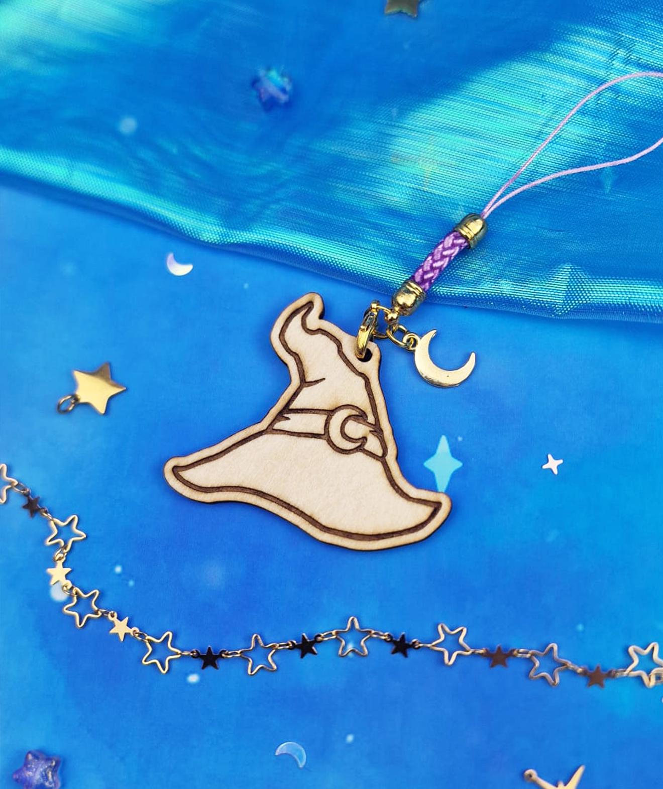 Witch Essentials | Spell Book | Magical Witch | Wooden Keyring | Hat | Cat | ellyonart | Halloween | Witch aesthetic | Engraved Keyring