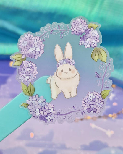 Dustie the Bunny A6 Art Print & Sticker | Cute Bunny| Matte Postcard | Fantasy Art Gift