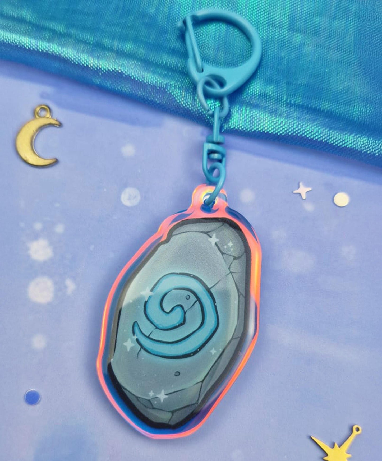 Stone of Hearth | Acrylic Keyring | WoW Inspired | Fantasy Keychain | Gamer Gift