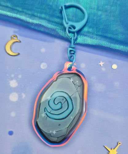 Stone of Hearth | Acrylic Keyring | WoW Inspired | Fantasy Keychain | Gamer Gift