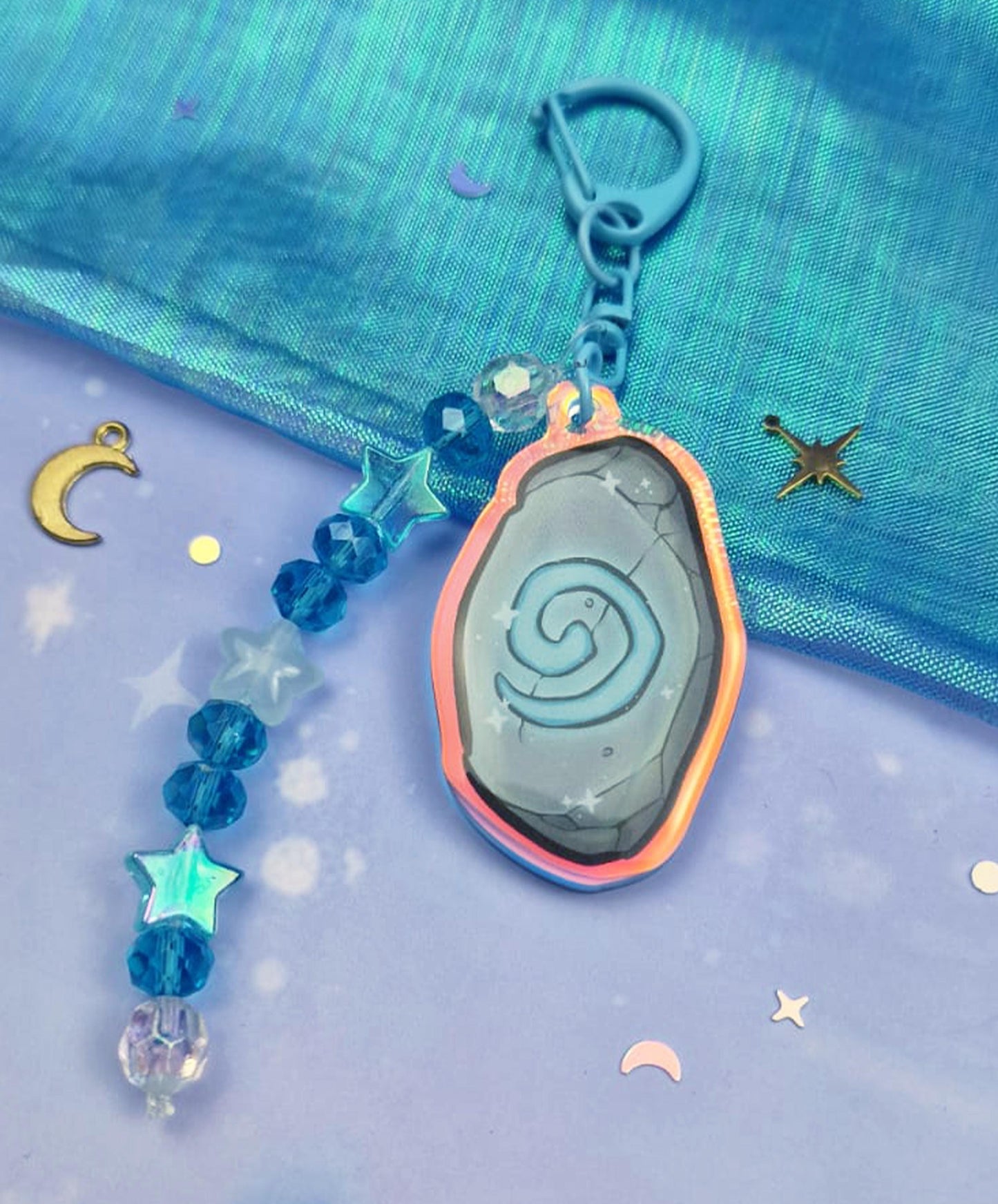 Stone of Hearth | Acrylic Keyring | WoW Inspired | Fantasy Keychain | Gamer Gift