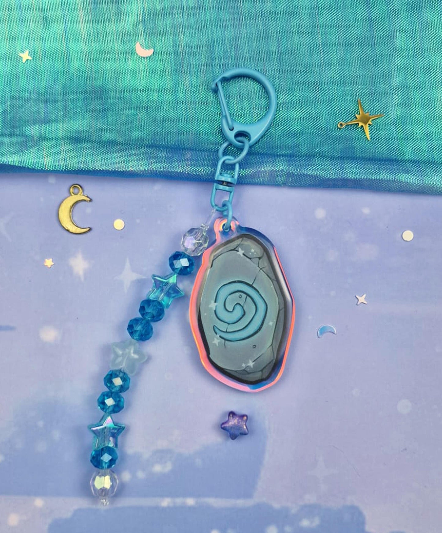 Stone of Hearth | Acrylic Keyring | WoW Inspired | Fantasy Keychain | Gamer Gift