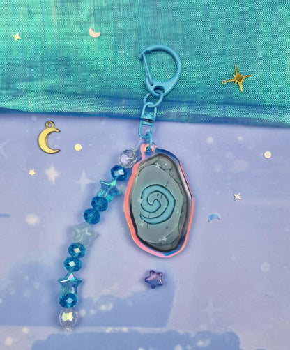 Stone of Hearth | Acrylic Keyring | WoW Inspired | Fantasy Keychain | Gamer Gift