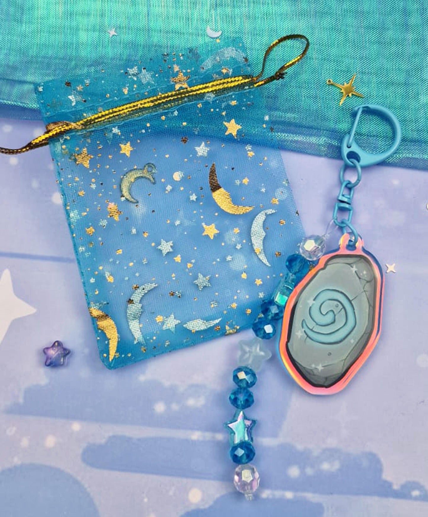 Stone of Hearth | Acrylic Keyring | WoW Inspired | Fantasy Keychain | Gamer Gift