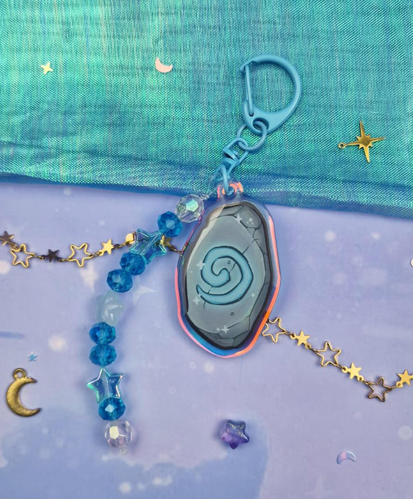 Stone of Hearth | Acrylic Keyring | WoW Inspired | Fantasy Keychain | Gamer Gift