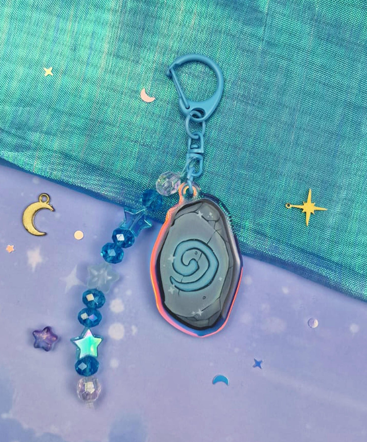 Stone of Hearth | Acrylic Keyring | WoW Inspired | Fantasy Keychain | Gamer Gift